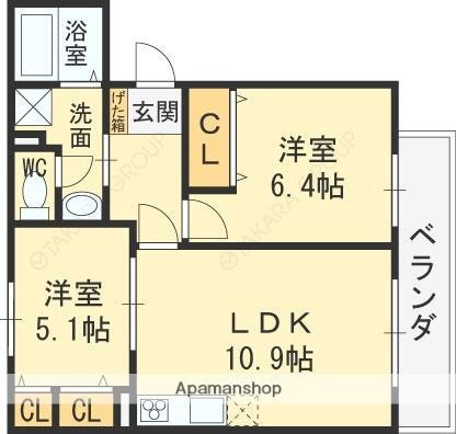 ベルヴィラージュ 2階 2LDK 賃貸物件詳細