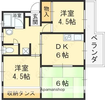大阪府枚方市香里ケ丘1丁目 枚方市駅 3DK マンション 賃貸物件詳細
