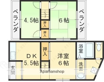 大阪府交野市倉治3丁目 交野市駅 3K 一戸建て 賃貸物件詳細