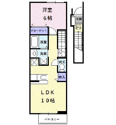 ドリームハウス 2階 1LDK 賃貸物件詳細