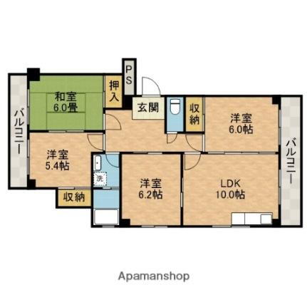サンフレア千里丘 3階 4LDK 賃貸物件詳細