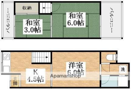 大阪府松原市東新町5丁目 高見ノ里駅 3K 一戸建て 賃貸物件詳細