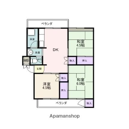 泉ハイツ 2階 3DK 賃貸物件詳細