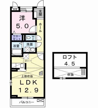 エクセレントＩＩーＫＤ 2階 1LDK 賃貸物件詳細