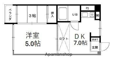 アンダンテ 3階 2DK 賃貸物件詳細