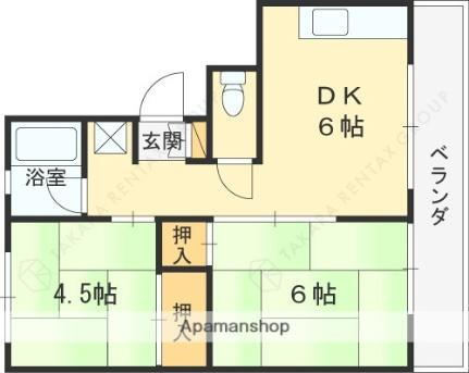 大阪府東大阪市若江西新町2丁目 八戸ノ里駅 2DK マンション 賃貸物件詳細