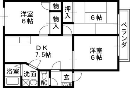ネオアーバンコートー 2階 3DK 賃貸物件詳細