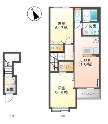 鳥取県鳥取市桂見 2LDK アパート 賃貸物件詳細