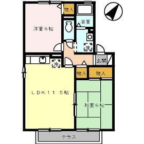 鳥取県鳥取市緑ケ丘2丁目 鳥取駅 2LDK アパート 賃貸物件詳細