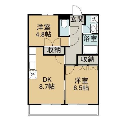 サンフラワー 1階 2DK 賃貸物件詳細