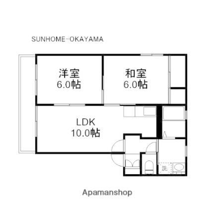 岡山県岡山市北区中仙道2丁目 北長瀬駅 2LDK アパート 賃貸物件詳細