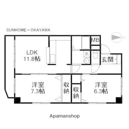 大枝ビル 3階 2LDK 賃貸物件詳細