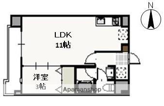 フォンティーヌ弓之町 4階 1LDK 賃貸物件詳細