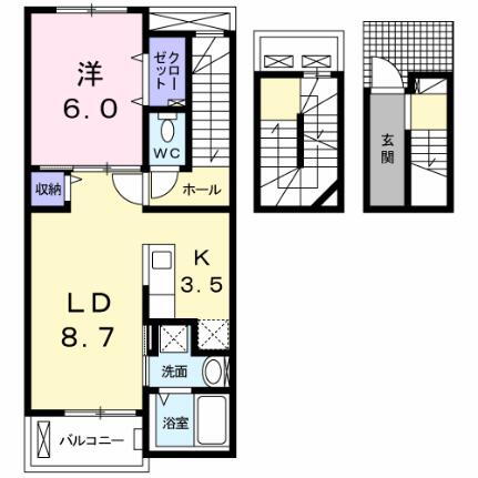 岡山県岡山市北区高柳東町 備前三門駅 1LDK アパート 賃貸物件詳細