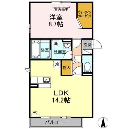 岡山県岡山市中区高屋 高島駅 1LDK アパート 賃貸物件詳細