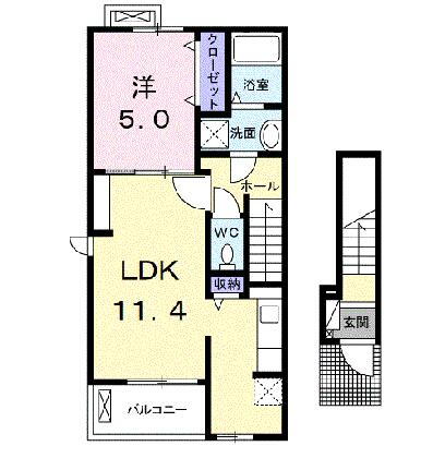 岡山県岡山市北区津島東3丁目 法界院駅 1LDK アパート 賃貸物件詳細