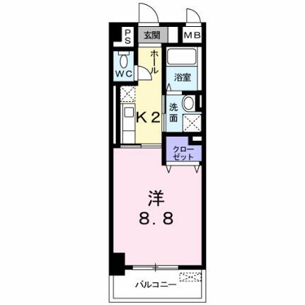 岡山県岡山市北区中山下1丁目 郵便局前駅 1K マンション 賃貸物件詳細