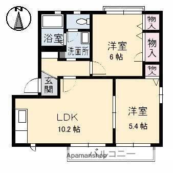岡山県倉敷市西中新田 倉敷駅 2LDK アパート 賃貸物件詳細