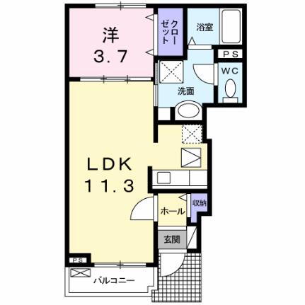 広島県福山市高西町3丁目 東尾道駅 1LDK アパート 賃貸物件詳細