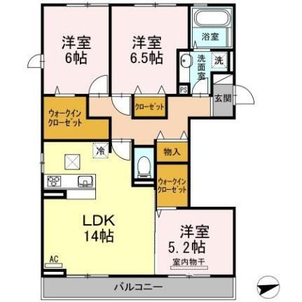 広島県福山市新涯町6丁目 東福山駅 3LDK アパート 賃貸物件詳細