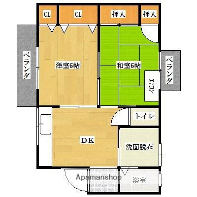 広島県福山市神辺町大字新徳田 湯田村駅 2K アパート 賃貸物件詳細