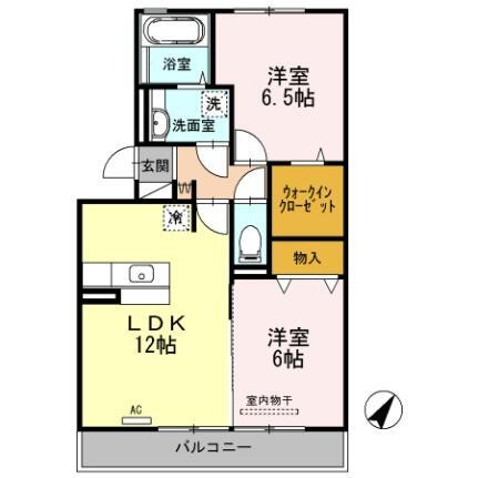 広島県福山市草戸町5丁目 2LDK アパート 賃貸物件詳細