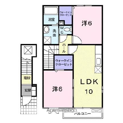 広島県福山市坪生町5丁目 東福山駅 2LDK アパート 賃貸物件詳細