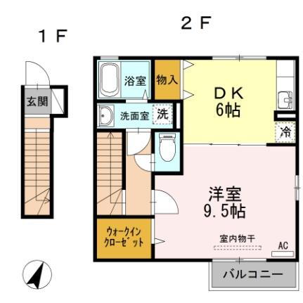 広島県広島市南区堀越2丁目 向洋駅 1DK アパート 賃貸物件詳細