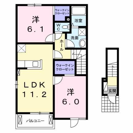 徳島県徳島市北島田町1丁目 徳島駅 2LDK アパート 賃貸物件詳細