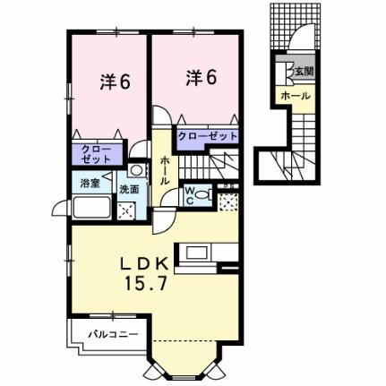 徳島県徳島市名東町2丁目 徳島駅 2LDK アパート 賃貸物件詳細