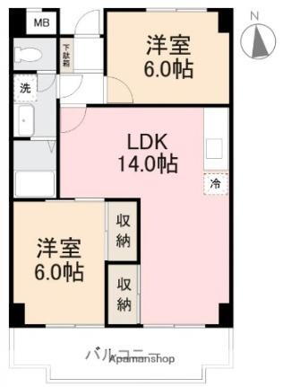 香川県高松市今里町2丁目 花園駅 2LDK マンション 賃貸物件詳細