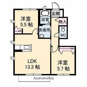 香川県高松市林町 元山駅 2LDK アパート 賃貸物件詳細