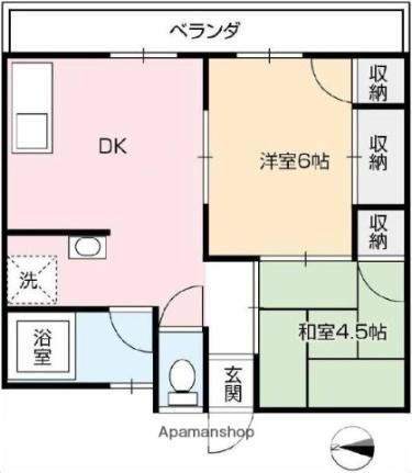 ドルフィン錦町 3階 2DK 賃貸物件詳細