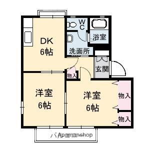 愛媛県東温市野田1丁目 牛渕団地前駅 2DK アパート 賃貸物件詳細
