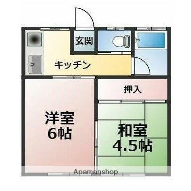 愛媛県東温市横河原 横河原駅 2K アパート 賃貸物件詳細