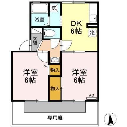 愛媛県東温市野田1丁目 牛渕団地前駅 2DK アパート 賃貸物件詳細