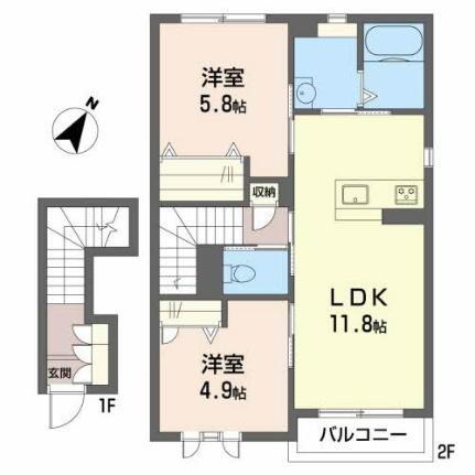 クオリスタ愛宕 2階 2LDK 賃貸物件詳細