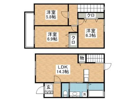 カーサ・デ・ラ・ヴィーナ 1階 3LDK 賃貸物件詳細