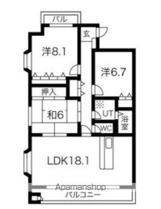 福岡県福岡市中央区薬院2丁目 薬院大通駅 3LDK マンション 賃貸物件詳細