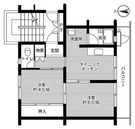 ビレッジハウス甘木２号棟 1階 2DK 賃貸物件詳細