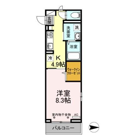 福岡県久留米市田主丸町鷹取 1K アパート 賃貸物件詳細