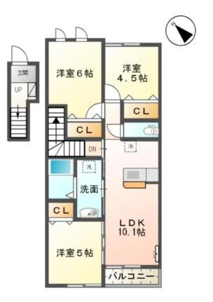 オリエンタルガーデン 2階 3LDK 賃貸物件詳細