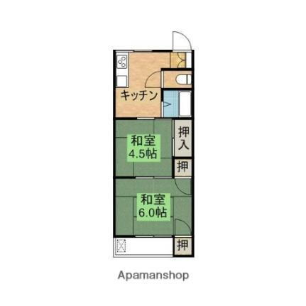 下沖ハイツ 2階 2K 賃貸物件詳細