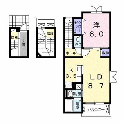 鹿児島県鹿児島市中山町 谷山駅 1LDK アパート 賃貸物件詳細