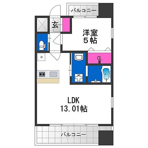 プレジオ難波ＥＵＲＯ 3階 1LDK 賃貸物件詳細