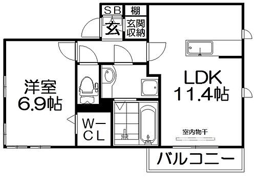 Ｆａｍｉｌｙ　Ｅｉｇｈｔ　Ｂ 2階 1LDK 賃貸物件詳細