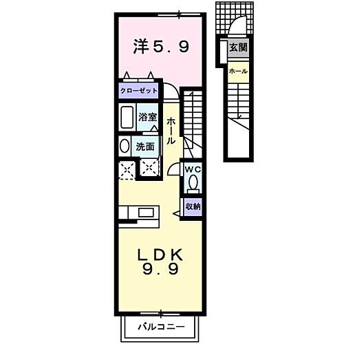 大阪府大東市南津の辺町 野崎駅 1LDK アパート 賃貸物件詳細
