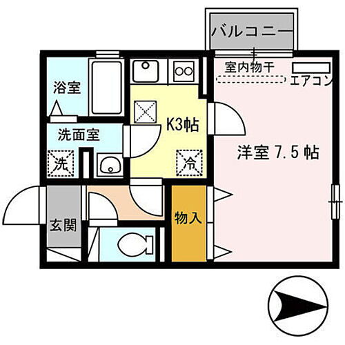 新潟県新潟市中央区姥ケ山4丁目7-44 新潟駅 1K アパート 賃貸物件詳細