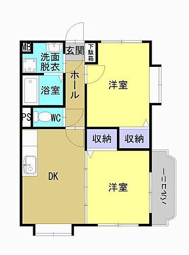 鹿児島県鹿児島市伊敷１丁目 鹿児島中央駅 2DK マンション 賃貸物件詳細