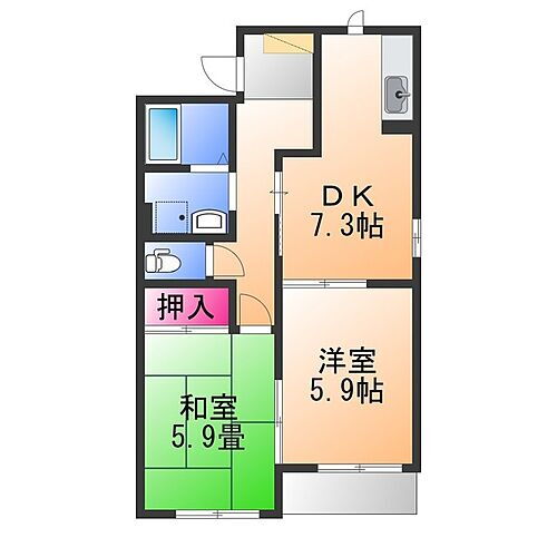 大阪府高石市東羽衣6丁目 高石駅 2DK アパート 賃貸物件詳細